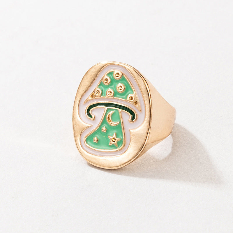 Conjunto de 3 anillos de aleación de hongos lindos al por mayor